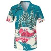 Men's Hawaiian Short - Sleeve Shirt, Classic Aloha Button - Down, Casual Beach Party Vacation Top - 2 of 4