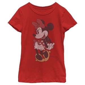 Girl's Disney Faded Retro Minnie T-Shirt - 1 of 4