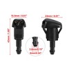 Unique Bargains Car Front Windshield Washer Nozzles for Toyota Camry 1997-2001 for Tacoma 2005-2010 for Toyota Corolla 1999-2008 Black 4 Pcs - 2 of 4