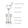 True Glider Silver Winged Corkscrew, Self Centering Worm, Bottle Opener - 2 of 4