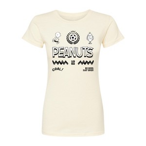 Women's - Peanuts - Charlie Brown Soccer Jersey Fitted Graphic T-Shirt - 1 of 3