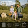 Striped Outdoor Plastic Straw Rug – Waterproof Camping Mat with Rubber Backing for RV, Patio, Picnic & Backyard - 3 of 4