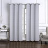 RT Designers Collection Lava Jacquard Grommet Curtain Panel Pair 36" x 84" Silver - 2 of 4