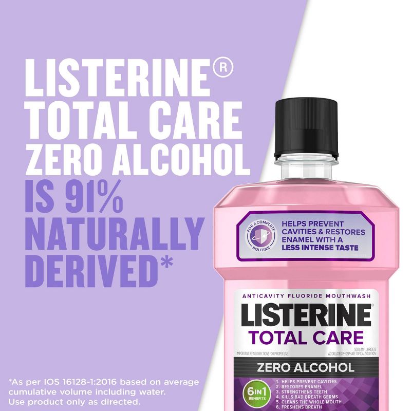 Listerine Zero Alcohol Total Care Anticavity Fluoride Mouthwash - 1L, 5 of 14