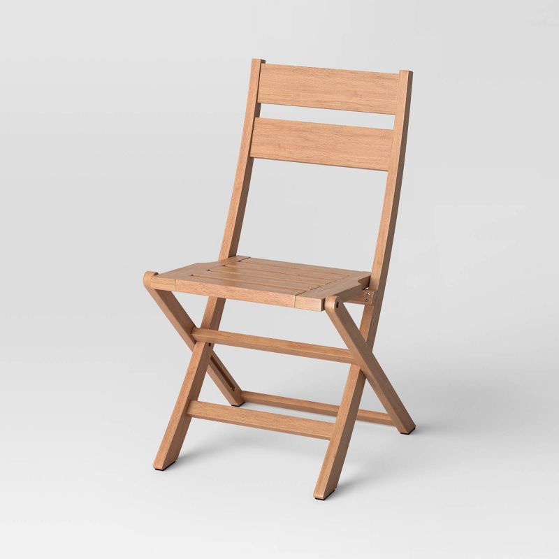 Ferron Wood Outdoor Portable Sport Chair Natural - Threshold&#8482; designed with Studio McGee, 1 of 7