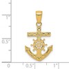 Black Bow Jewelry 14k Yellow Gold Reversible Mariner's Cross Pendant - 4 of 4