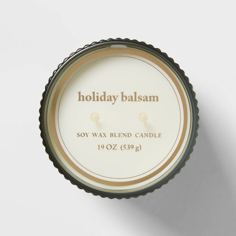 19oz Large Mercury Jar Candle Holiday Balsam Green - Threshold&#8482;, 4 of 5