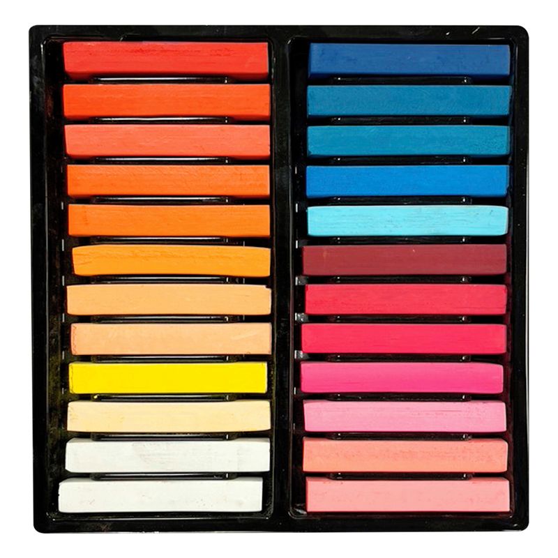 Sargent Art Square Chalk Pastel Set in Tray, 2-14/25 x 2/5 in, Assorted Color, set of 48, 3 of 4