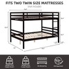 Kumasinova Bunk Bed,Wood Bunk Bed Frame with High Guardrail,Ladder,Twin Size Bed Frame for Kids Teens,No Box Spring Needed - 3 of 4