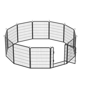 Gulches 31.7 H Tall Metal Dog Playpen Black with 8 Panels Heavy Duty for Large & Medium Breeds & Active Pets - 1 of 4