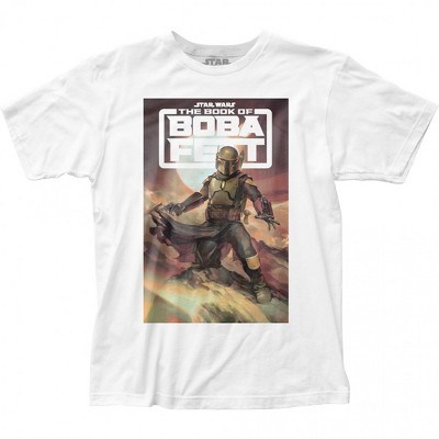 Mens Star Wars The Book Of Boba Fett Comic Cover Style Painting T-Shirt