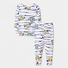 Toddler Boys' 4pc Bluey Cotton Long Sleeve Halloween Pajama Set - White/Black/Orange - 2 of 4