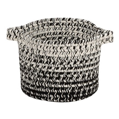 Colonial Mills Monet Ombre Basket, 12"x12"x10", Black & White