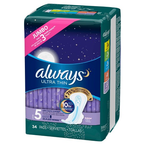pads always overnight thin ultra heavy extra 34ct target