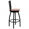 Flash Furniture Black ''X'' Back Swivel Metal Barstool - 4 of 4