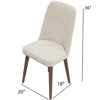Sevobal Dining Chairs Mid-Century Modern Dining Chairs Set of 2 with Soft Upholstery for Kitchen Living Room, White, 20"*36"*18" - 2 of 4