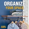 Pipe Decor 24 in. Wall Mounted Clothing Rack with Wood Shelf, Sunset Cedar - 2 of 4