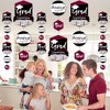 Big Dot of Happiness Maroon Graduation Party DIY Dangler Backdrop - Hanging Vertical Decorations - 30 Pieces - 3 of 4