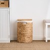 Solhome Ludmila Water Hyacinth Woven Oval Laundry Hamper - 3 of 4