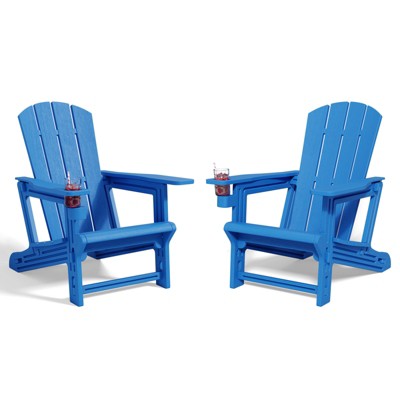 Maggift Patio Accent Chairs Folding Adirondack Chair Patio Comfortable Set for Patio Garden