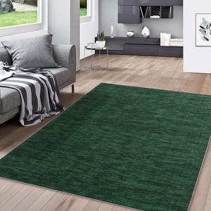 Acekool 10x13 Washable Area Rug, Modern Solid Color, Non-Slip, Low Pile, Soft Touch Carpet for Living Room, Bedroom, Apartment - 1 of 4