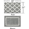 FONTOI Bittman Reversible Bathroom Rugs High Pile Luxrurious Tufted Plush Bath Mat Absorbent Indoor Shower Geometric Design Mat Indoor Room Décor - 3 of 4