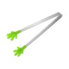 Unique Bargains Stainless Steel Silicone Tips Hand Shape Kitchen Cooking Food Tongs - 3 of 4