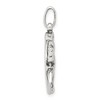 Black Bow Jewelry Sterling Silver Antiqued 3D Horse and Horseshoe Pendant - 2 of 4