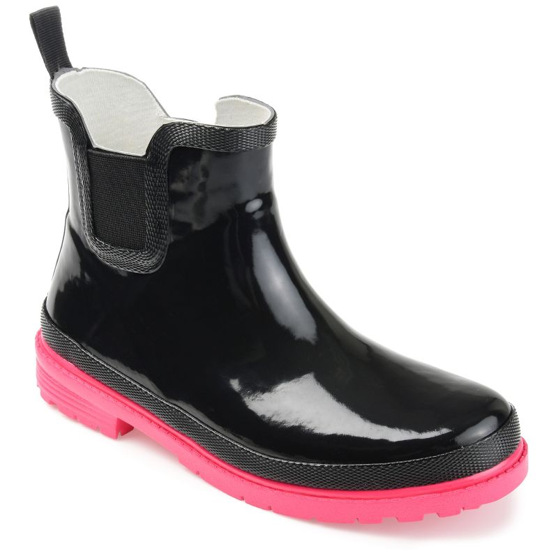 Journee Collection Womens Tekoa Block Heel Rain Boots, 1 of 11