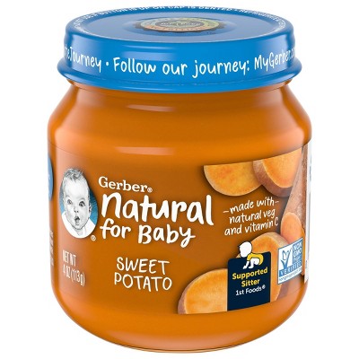 Gerber My 1st Veggies Starter Kit Carrot Green Bean Sweet Potato Baby Meals  Tubs - 6ct/12oz : Target