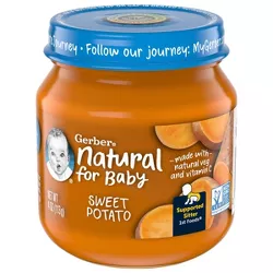 Gerber Natural Glass 1st Foods Sweet Potato Baby Meals - 4oz