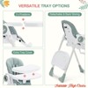 Foldable High Chairs for Toddlers 1-3 Years Old, Easy Clean High Chair w/ Removable Tray, Lightweight Folding Chair w/5-Point Safety Harness - 4 of 4