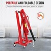2 Ton Folding Hydraulic Engine Hoist, 4400 LBS Cherry Picker Shop Crane with Telescopic Boom & 6 Casters,  for Garage Workshop Warehouse - 4 of 4