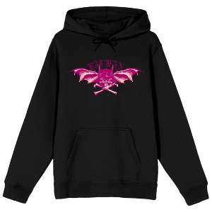 Batman Bat Mask, Cross Bones, and Bat Wings Men's Black Graphic Hoodie - 1 of 3