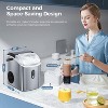 ZAFRO Nugget Ice Maker Countertop with Handle,35Lbs/24Hrs,7 Mins Fast Ice Making, Stainless Steel Pellet Ice Maker with Ice Basket/Ice Scoop - 2 of 4