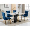CAVINAS Modern Dining Chairs, High-end Tufted Solid Wood Contemporary Velvet Upholstered with Chrome Stainless Steel Plating Legs, Set of 2 - 2 of 4