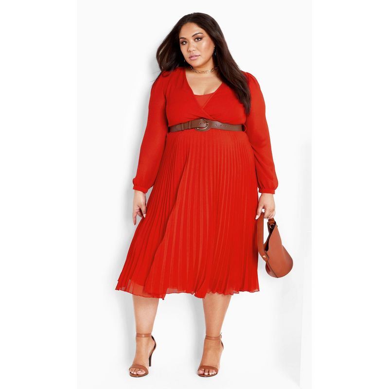 Women's Plus Size Precious Pleat Dress - tigerlily | CITY CHIC, 3 of 7