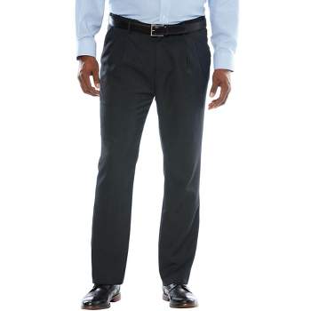KingSize Men's Big & Tall  No Hassle Classic Fit Expandable Waist Double-Pleat Dress Pants