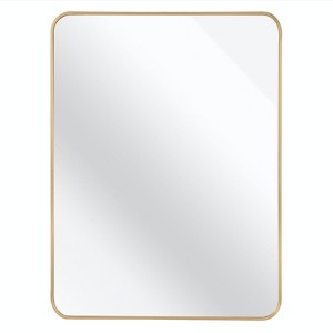 SEVOBAL Bathroom Vanity Mirrors Rectangular Wall Mirror with Metal Frame Durable Design Safe and Secure Easy to Install, Gold, 40"*30"*1.1" - 1 of 4