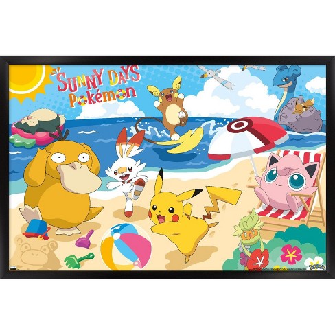 Pokémon - Pikachu, Eevee, And Its Evolutions Wall Poster, 14.725