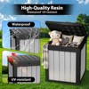 MooxvMoo 50-Gallon Outdoor Deck Box. Lockable, waterproof&UV-resistant storage for patio furniture,garden tools, cushions&pool gear,Black and white - 2 of 4