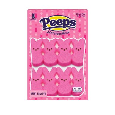 Peeps Easter Marshmallow Pink Bunnies - 4.5oz/12ct
