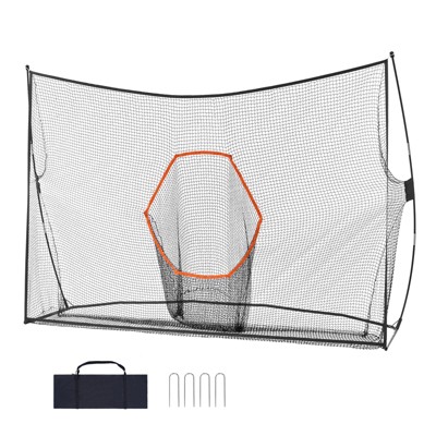 VEVOR Golf Practice Hitting Net, Huge 10.8x7ft Golf Net, Portable Home Golf Aid Net with Target/Fiberglass Frame/Carry Bag