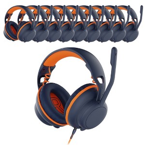 Delton Ascent Over-Ear Kids Learning Computer Headset USB/USBC Headphones with Microphone 20-Pack, Midnight Blue - 1 of 4