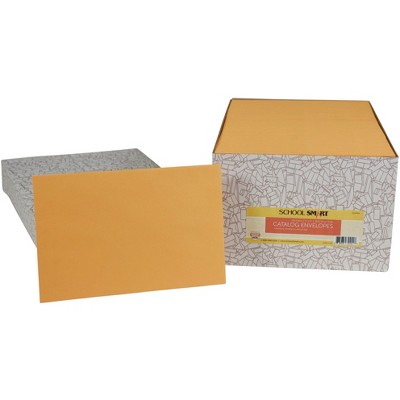 School Smart No Clasp Envelopes with Gummed Flap, 6 x 9 Inches, Kraft Brown, Pack of 500