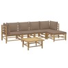 vidaXL Garden Lounge Set Taupe Bamboo Medium Modular Garden Lounge Set - 3 of 4
