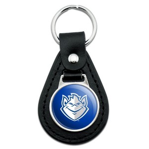 Saint Louis University Billiken Logo Black Leather Keychain - 1 of 4