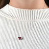 Pompeii3 3Ct Heart Solitaire Ruby Pendant Necklace 14k Gold Lab Created 18" - 4 of 4