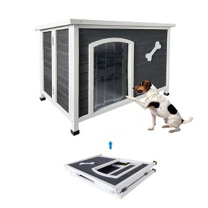 Large Wooden Dog House - 1 of 4