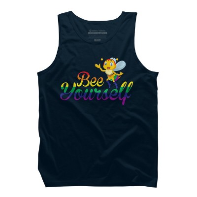 Adult Design By Humans Bee Yourself Rainbow Pride By AmusingDesignCo Tank Top